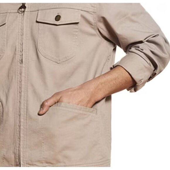 American Threads Midweight Denim Vintage Khaki Men's Jacket Size M - Picture 3 of 12